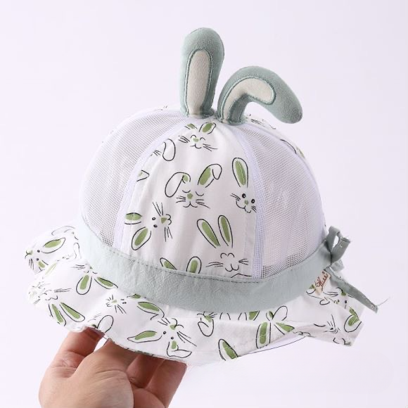 Wholesale Cotton Cartoon Cute Little Rabbit Fisherman Hat